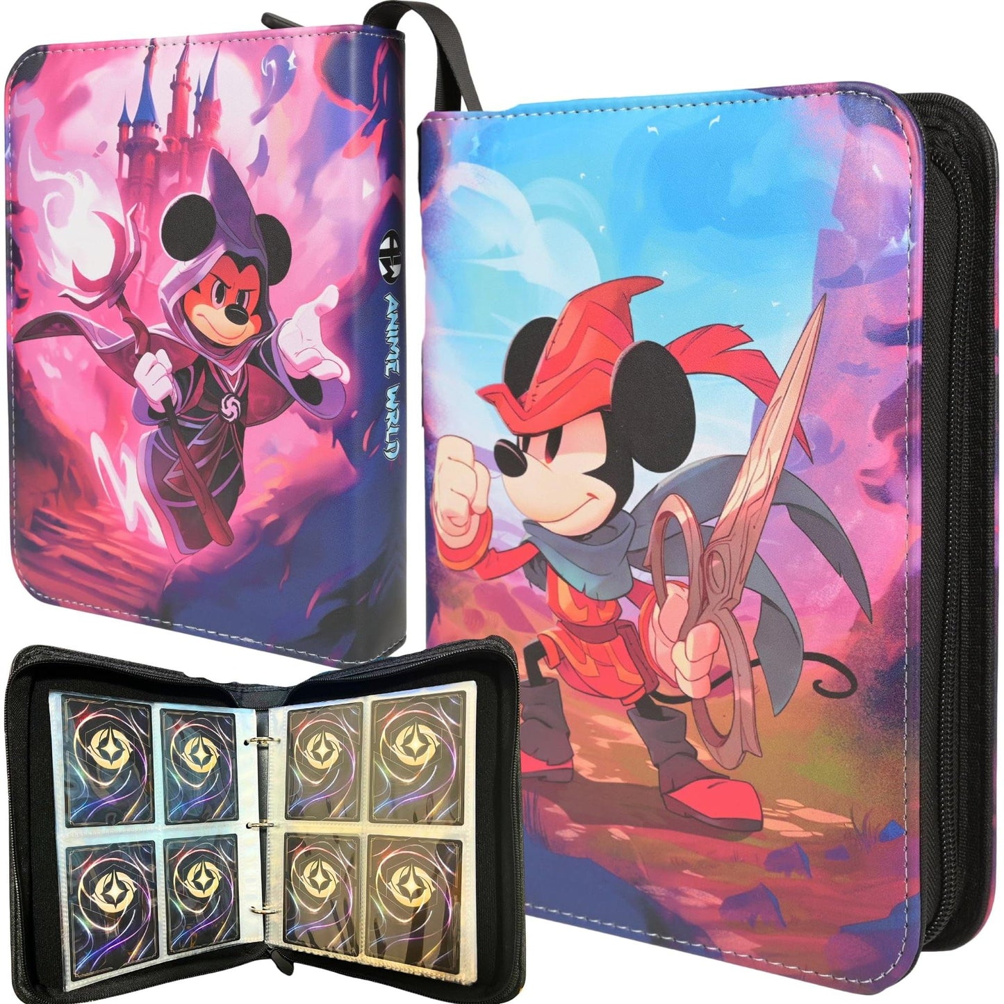 Anime Card Binder - TCG Trading Card Holder Compatible with Lorcana Cards - 400 Pockets Capacity (400 Cards) (400 Cards)