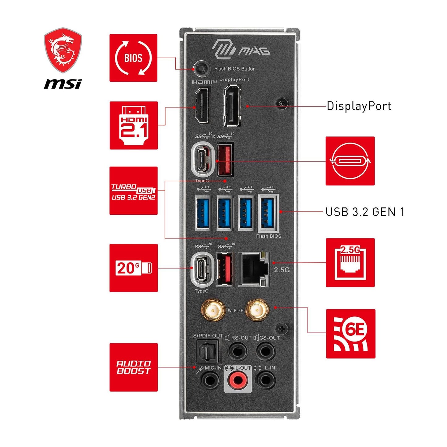 MSI MAG X670E Tomahawk WiFi Motherboard AMD X670 Socket AM5 ATX