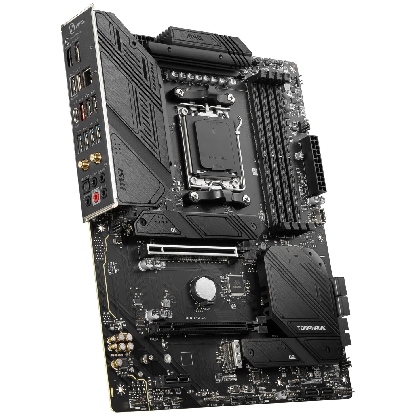 MSI MAG B650 Tomahawk WiFi Computer Gaming Motherboard (AM5, ATX, DDR5, PCIe 4.0, M.2, SATA 6Gb/s, USB 3.2 Gen 2, HDMI/DP, Wi-Fi 6E, AMD Ryzen 7000 Series Processors) AMD PC Motherboards (Renewed)