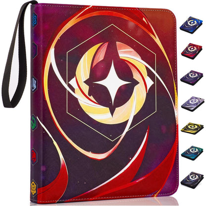 Binder for Lorcana Cards, Premium 990-Pocket Trading Card Album 3-Ring Compatible with Lorcana Cards,TCG Cards,other Game Cards-Red