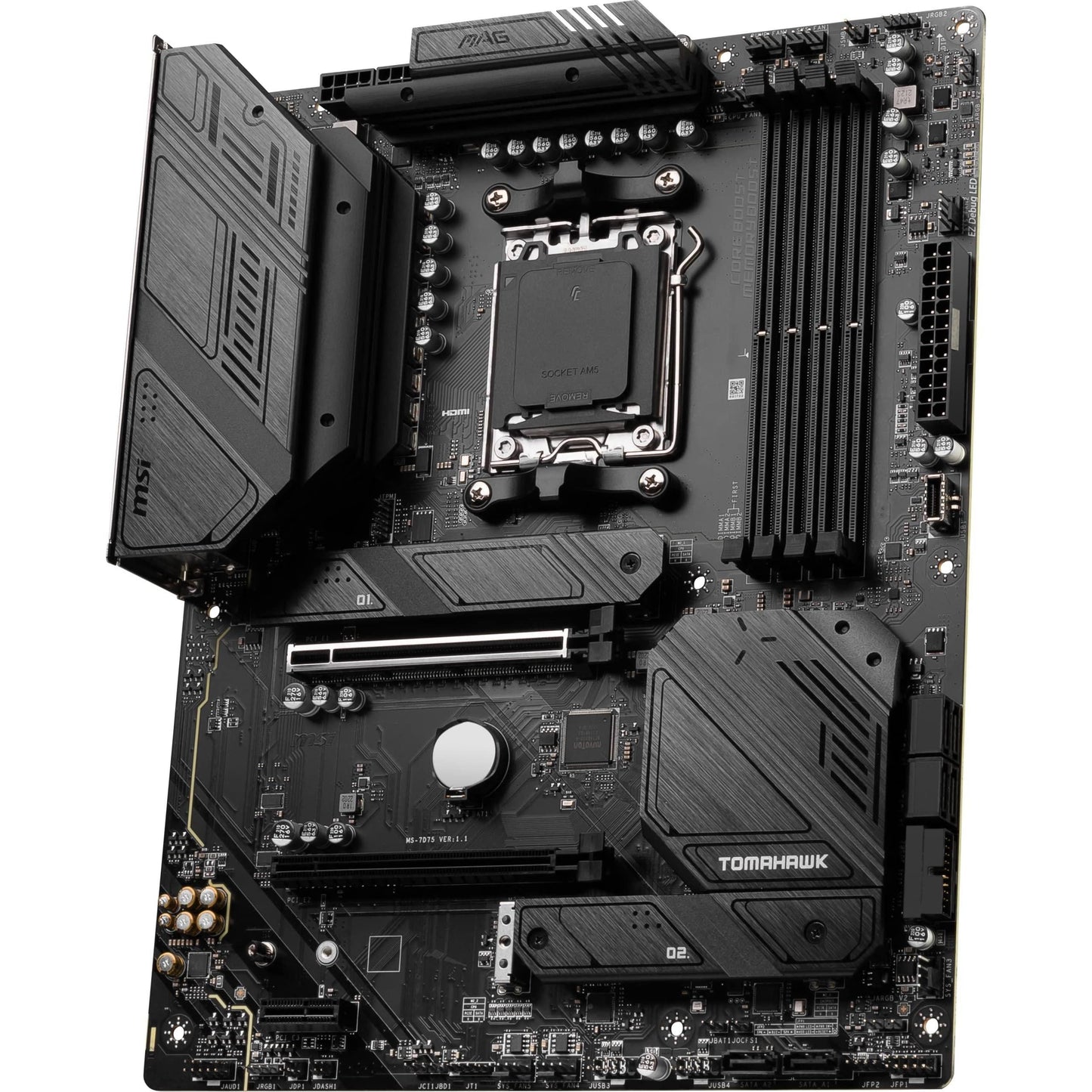 MSI MAG B650 Tomahawk WiFi Computer Gaming Motherboard (AM5, ATX, DDR5, PCIe 4.0, M.2, SATA 6Gb/s, USB 3.2 Gen 2, HDMI/DP, Wi-Fi 6E, AMD Ryzen 7000 Series Processors) AMD PC Motherboards (Renewed)